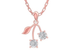 diamond leaf pendant 3088 jewelry fashion accessories gold woman women design ring wedding pendants 3d print model - Mito3D
