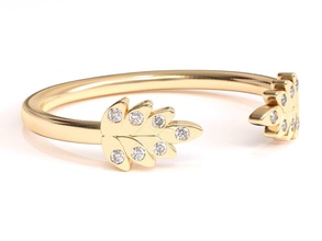 diamond deixa o anel de casamento jóias engajamento platina ouro gem prata luxo jóia brilhantes noivado branco celebração printable anéis 3d print model - Mito3D