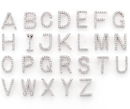 diamante carta pingentes z cartas alfabeto pingente joalheria 3d print model - Mito3D
