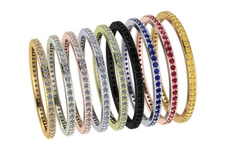 diamante linha infinity anéis jóias de casamento o engajamento clássico infinitas anel caso feminino infinito bonita gemestone cad design imprimir versão fresamento 3d print model - Mito3D
