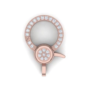diamond lock jewelry gold silver jewellery jewel rings gem 3d print model - Mito3D