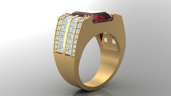 diamante hombre anillo canalla 100 joyería joya anillos compromiso Boda mano diamantes pulsera hecha joyeria collares diseñadora joyas diseño 3d print model - Mito3D