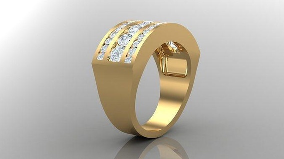 diamante hombre anillo canalla 101 joyería joya anillos compromiso Boda mano diamantes pulsera hecha joyeria collares diseñadora joyas diseño 3d print model - Mito3D