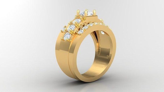 Diamant Ring cad 124 Schmuck Ringe Engagement Hochzeit Schmuckdesigner Schmucksüchtiger Armband Schmuckdesign Juwelen Armbänder Diamanten Design 3d print model - Mito3D