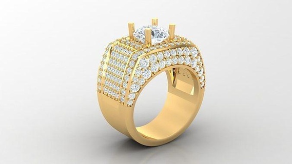 diamante hombre anillo canalla 12 joyería joya anillos compromiso Boda mano diamantes pulsera hecha joyeria collares diseñadora joyas diseño 3d print model - Mito3D