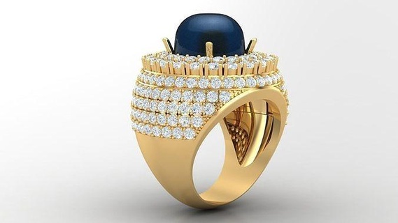 diamante uomo squillare cad 130 gioielleria anelli Fidanzamento nozze 3d print model - Mito3D