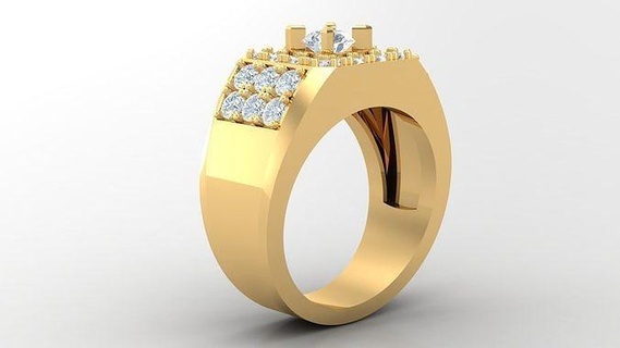 diamante hombre anillo canalla 131 joyería joya anillos compromiso Boda mano diamantes pulsera hecha joyeria collares diseñadora joyas diseño 3d print model - Mito3D