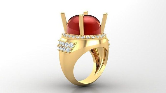 diamante hombre anillo canalla 133 joyería joya anillos compromiso Boda mano diamantes pulsera hecha joyeria collares diseñadora joyas diseño 3d print model - Mito3D