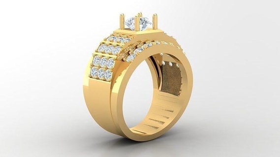 diamante hombre anillo canalla 136 joyería joya anillos compromiso Boda diseñadora joyas joyeria pulsera diseño esposas diamantes 3d print model - Mito3D