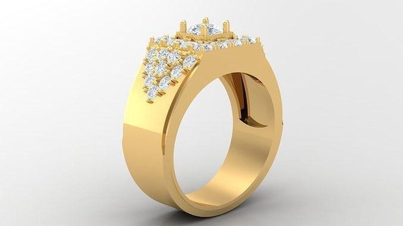 diamant homme bague goujat 137 bijoux anneaux engagement mariage créateur accro bracelet conception bracelets diamants 3d print model - Mito3D