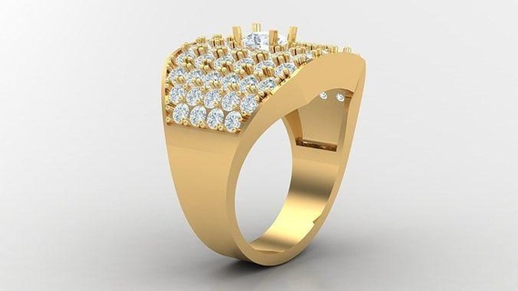 diamante hombre anillo canalla 139 joyería joya anillos compromiso Boda diseñadora joyas joyeria pulsera diseño esposas diamantes 3d print model - Mito3D