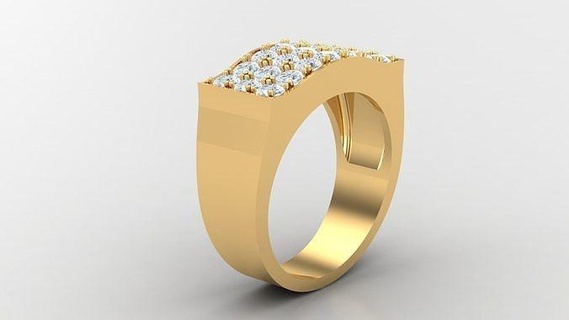diamond man ring cad mr 13 jewelry rings jewellery engagement wedding jewelrydesigner jewelryaddict bracelet jewelrydesign jewels bracelets diamonds design 3d print model - Mito3D