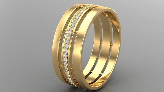 diamant homme bague goujat 195 bijoux anneaux engagement mariage main diamants bracelet faits accro colliers créateur conception 3d print model - Mito3D