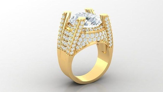 diamante hombre anillo canalla 1 joyería joya anillos compromiso Boda mano diamantes pulsera hecha joyeria collares diseñadora joyas diseño 3d print model - Mito3D