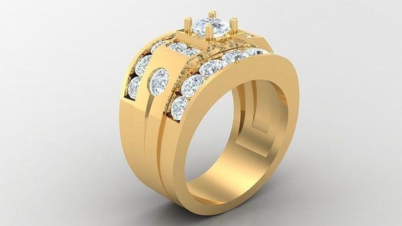 diamante hombre anillo canalla 20 joyería joya anillos compromiso Boda mano diamantes pulsera hecha joyeria collares diseñadora joyas diseño 3d print model - Mito3D