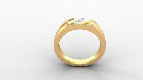 diamante homem anel cafajeste 214 joalheria argolas jóias noivado Casamento 3d print model - Mito3D