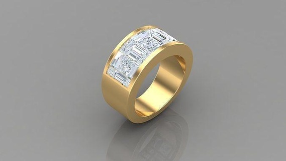diamond man ring cad mr 227 jewelry rings jewellery engagement wedding jewelrydesigner jewelryaddict bracelet jewelrydesign jewels bracelets diamonds design 3d print model - Mito3D