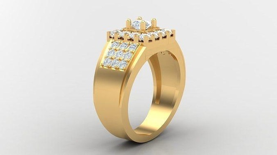 diamante hombre anillo canalla 22 joyería joya anillos compromiso Boda diseñadora joyas joyeria pulsera diseño esposas diamantes 3d print model - Mito3D