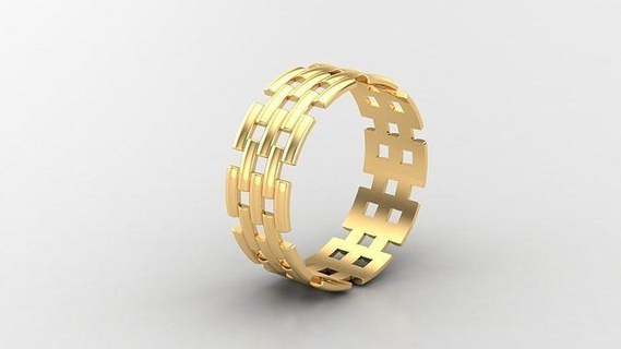 diamant homme bague goujat 231 bijoux anneaux engagement mariage créateur accro bracelet conception bracelets diamants 3d print model - Mito3D