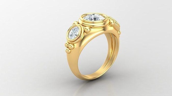 diamant homme bague goujat 236 bijoux anneaux engagement mariage créateur accro bracelet conception bracelets diamants 3d print model - Mito3D