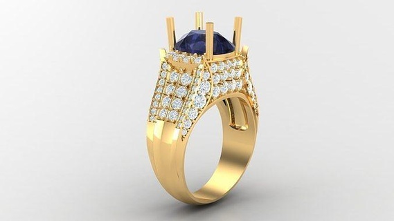 diamante uomo squillare cad 23 gioielleria anelli Fidanzamento nozze 3d print model - Mito3D