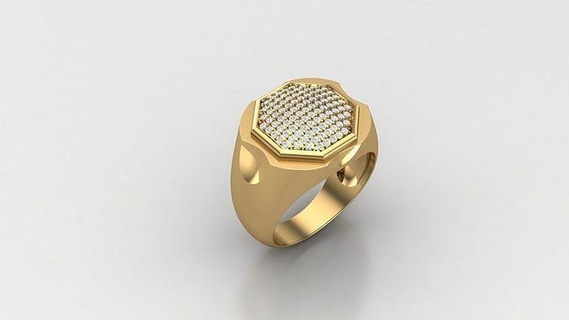 diamante uomo squillare cad 268 gioielleria anelli Fidanzamento nozze 3d print model - Mito3D