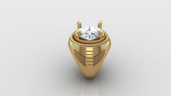 diamante uomo squillare cad 278 gioielleria anelli Fidanzamento nozze 3d print model - Mito3D