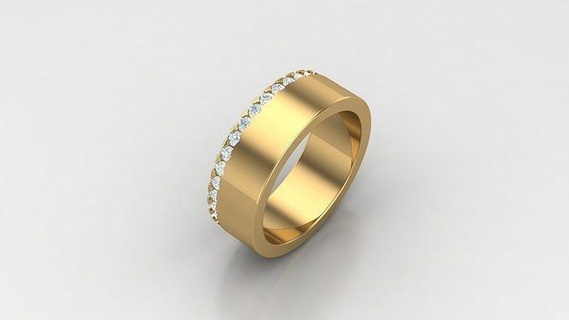 diamante uomo squillare cad 281 gioielleria anelli Fidanzamento nozze fatto mano diamanti braccialetto gioielli fatti jewelryaddict collane designer jewelrydesign 3d print model - Mito3D