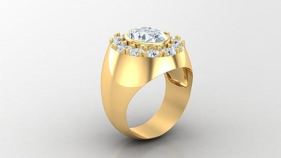 diamante hombre anillo canalla 29 joyería joya anillos compromiso Boda mano diamantes pulsera hecha joyeria collares diseñadora joyas diseño 3d print model - Mito3D