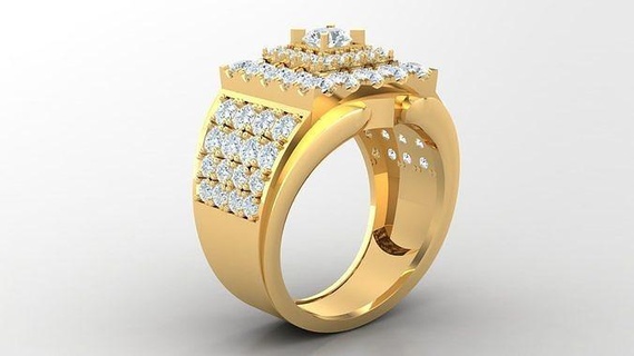diamante hombre anillo canalla 309 joyería joya anillos compromiso Boda diseñadora joyas joyeria pulsera diseño esposas diamantes 3d print model - Mito3D