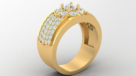 diamante hombre anillo canalla 312 joyería joya anillos compromiso Boda diseñadora joyas joyeria pulsera diseño esposas diamantes 3d print model - Mito3D