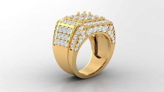 diamante hombre anillo canalla 314 joyería joya anillos compromiso Boda diseñadora joyas joyeria pulsera diseño esposas diamantes 3d print model - Mito3D