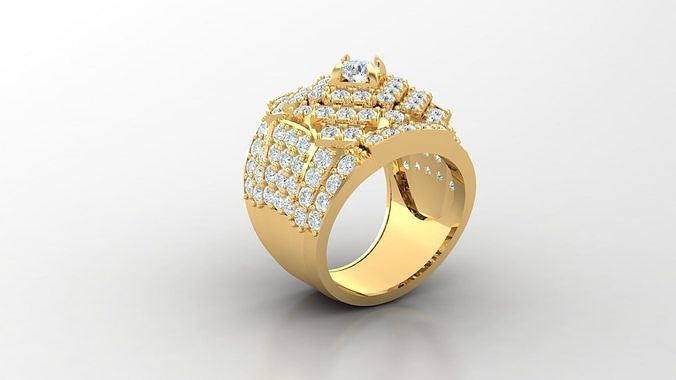 Diamant Ring cad 319 Schmuck Ringe Engagement Hochzeit Schmuckdesigner Schmucksüchtiger Armband Schmuckdesign Juwelen Armbänder Diamanten Design 3D print model - Mito3D