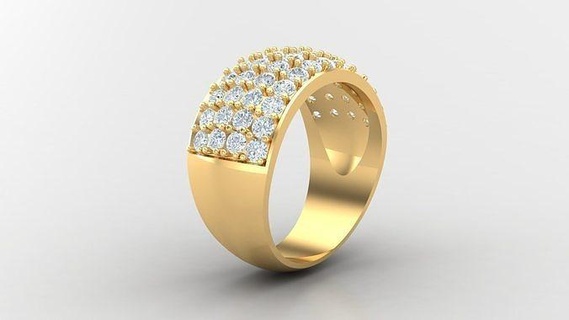 diamante hombre anillo canalla 31 joyería joya anillos compromiso Boda mano diamantes pulsera hecha joyeria collares diseñadora joyas diseño 3d print model - Mito3D