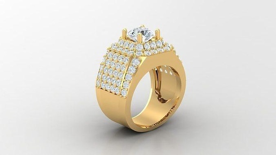 diamante hombre anillo canalla 320 joyería joya anillos compromiso Boda diseñadora joyas joyeria pulsera diseño esposas diamantes 3d print model - Mito3D