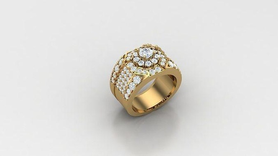 diamante hombre anillo canalla 342 joyería joya anillos compromiso Boda mano diamantes pulsera hecha joyeria collares diseñadora joyas diseño 3d print model - Mito3D
