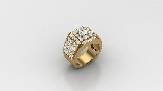 diamant homme bague goujat 343 bijoux anneaux engagement mariage main diamants bracelet faits accro colliers créateur conception 3d print model - Mito3D