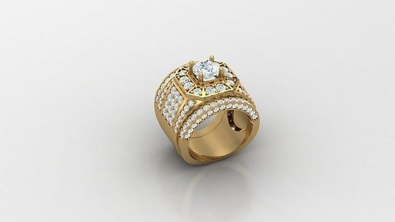 diamante hombre anillo canalla 356 joyería joya anillos compromiso Boda diseñadora joyas joyeria pulsera diseño esposas diamantes 3d print model - Mito3D