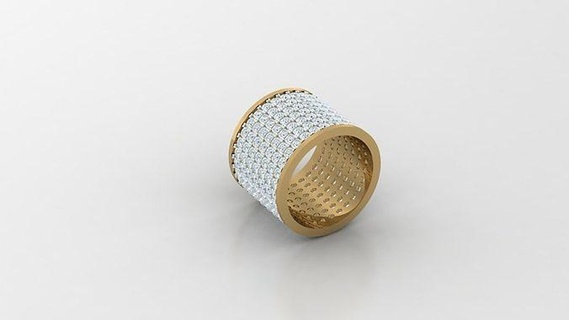 diamant homme bague goujat 381 bijoux anneaux engagement mariage créateur accro bracelet conception bracelets diamants 3d print model - Mito3D