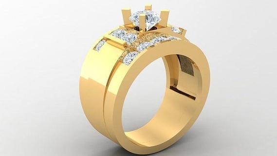 diamante hombre anillo canalla 40 joyería joya anillos compromiso Boda diseñadora joyas joyeria pulsera diseño esposas diamantes 3d print model - Mito3D