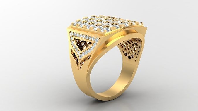 diamant homme bague goujat 42 bijoux anneaux engagement mariage créateur accro bracelet conception bracelets diamants 3D print model - Mito3D