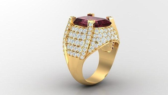 diamante uomo squillare cad 54 gioielleria anelli Fidanzamento nozze 3d print model - Mito3D