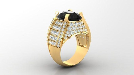diamante hombre anillo canalla 57 joyería joya anillos compromiso Boda diseñadora joyas joyeria pulsera diseño esposas diamantes 3d print model - Mito3D