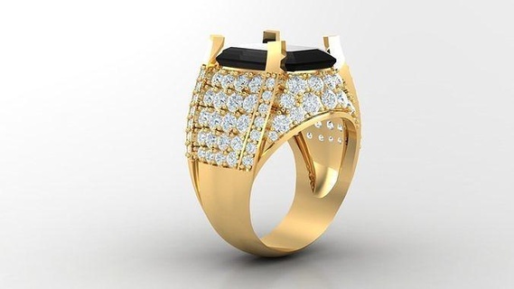 diamante hombre anillo canalla 58 joyería joya anillos compromiso Boda mano diamantes pulsera hecha joyeria collares diseñadora joyas diseño 3d print model - Mito3D