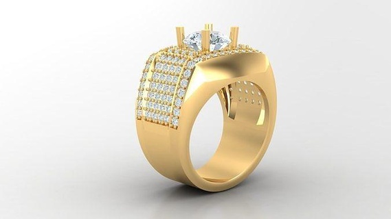 diamante hombre anillo canalla 72 joyería joya anillos compromiso Boda mano diamantes pulsera hecha joyeria collares diseñadora joyas diseño 3d print model - Mito3D
