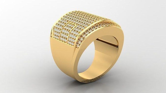 diamante hombre anillo canalla 81 joyería joya anillos compromiso Boda mano diamantes pulsera hecha joyeria collares diseñadora joyas diseño 3d print model - Mito3D