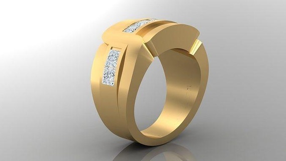 diamante hombre anillo canalla 99 joyería joya anillos compromiso Boda mano diamantes pulsera hecha joyeria collares diseñadora joyas diseño 3d print model - Mito3D