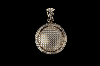 diamond-medallion Schmuck gold Silber diamond medallion gem - Anhänger Anhänger-Halskette Juwel sterling 3d print model - Mito3D