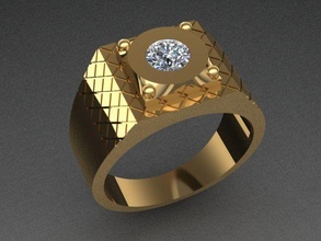 diamante uomini squillare gioielleria design lusso oro stampabile nozze anello d'oro mensring 3dring gioielli 3ddesign 3dprint diamanti forma dell 39 rolex anelli manring per uomo 3d print model - Mito3D