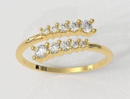 diamante moderno anillo anillos oro joyería joya paulorani moda Moda plata piedra preciosa lujo Boda imprimible 3d print model - Mito3D